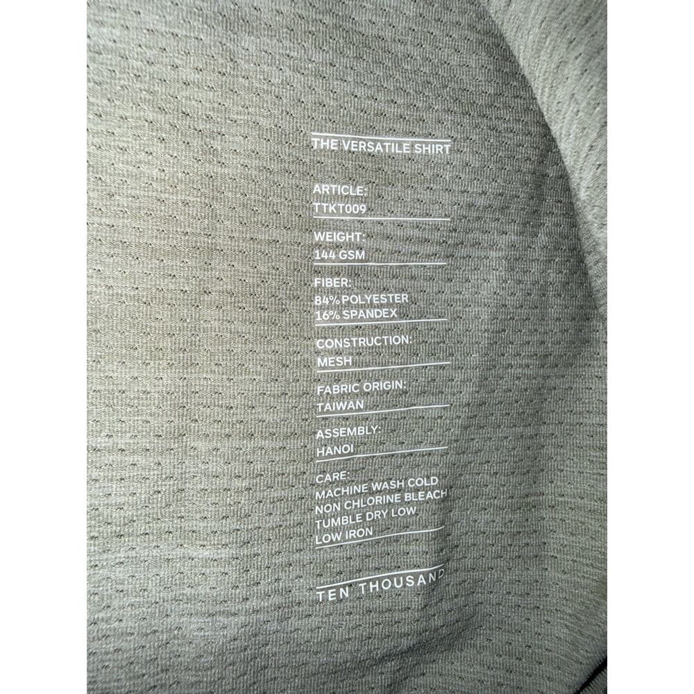 Ten Thousand The Versatile Shirt Men’s Size Medium M Sage Green Tee TTKT009 - Picture 3 of 4